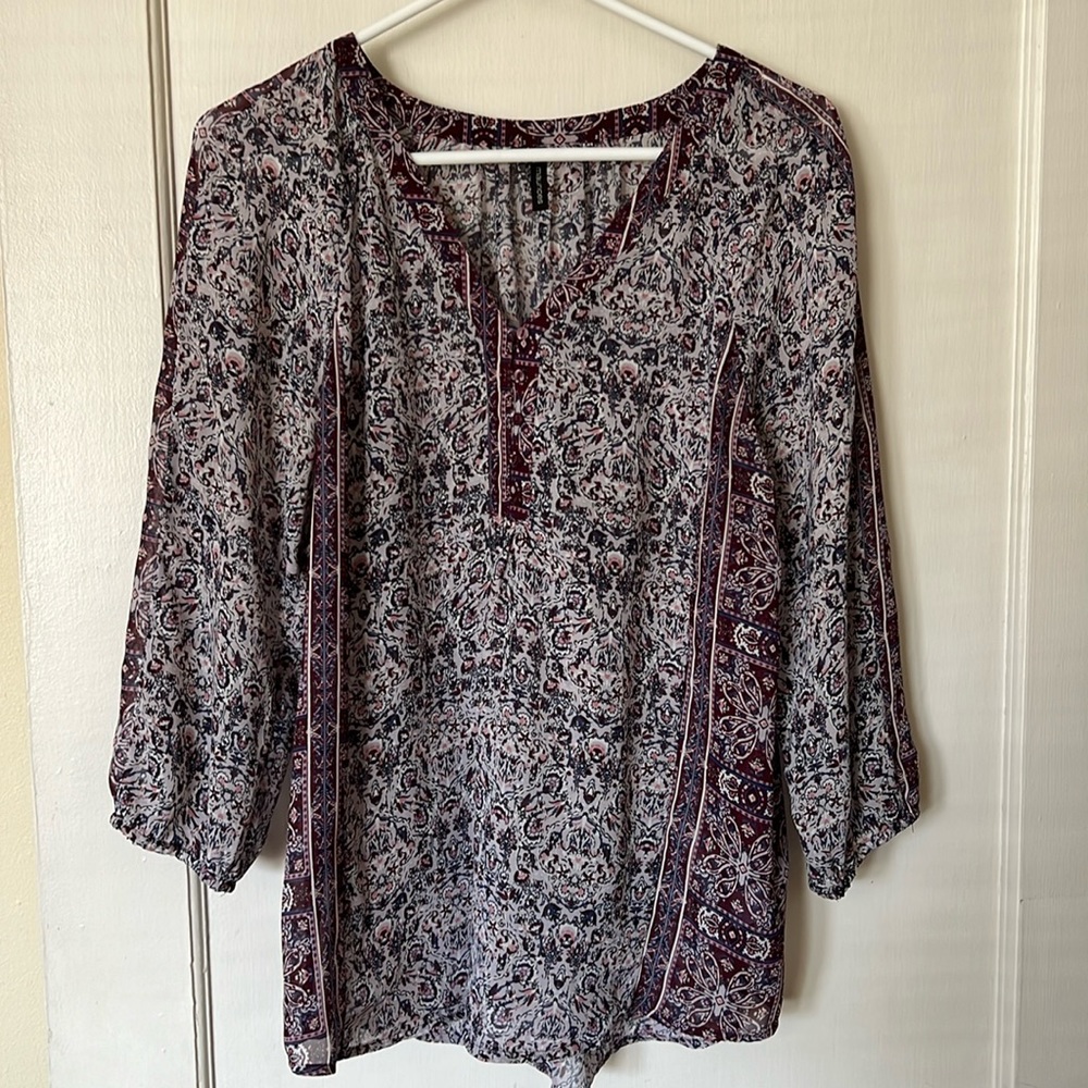 Maurices size large peasant top